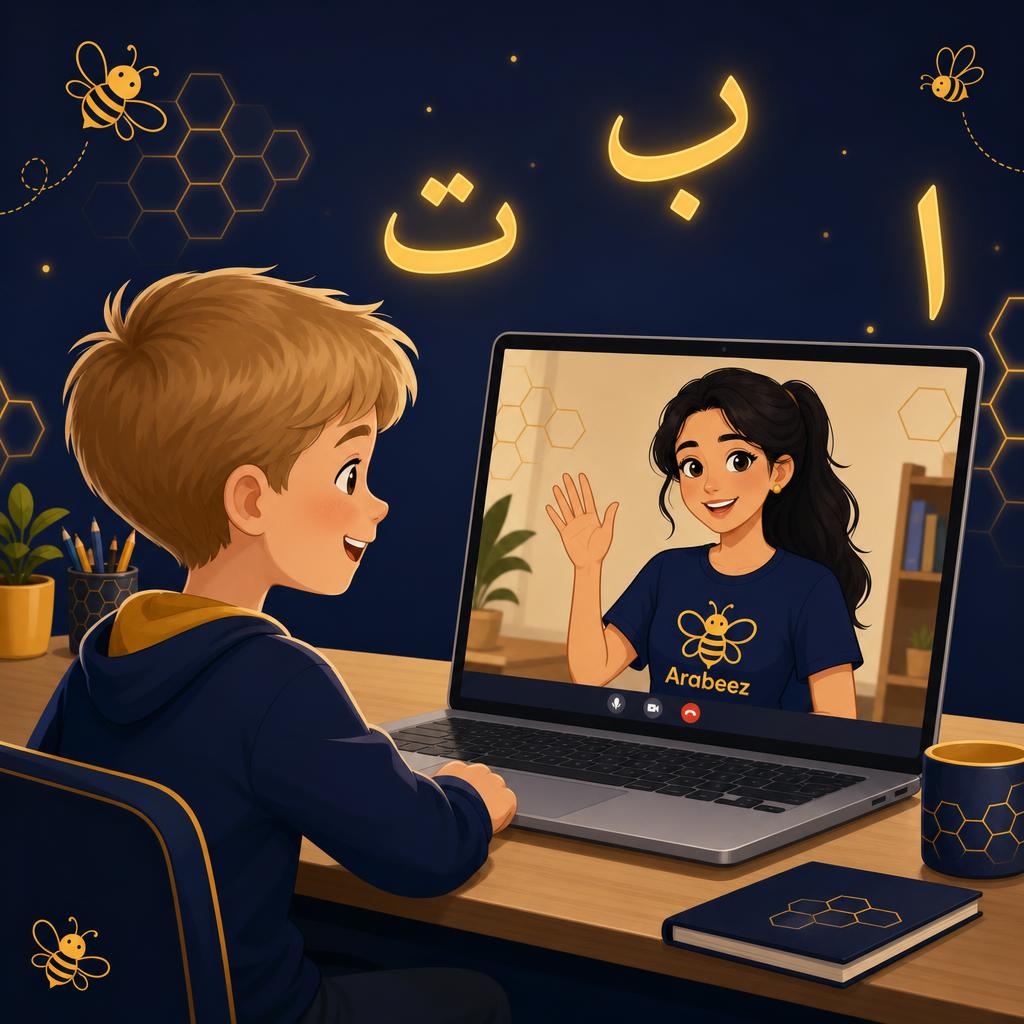 Ребёнок изучает арабский язык онлайн с преподавателем-носителем — Arabeez